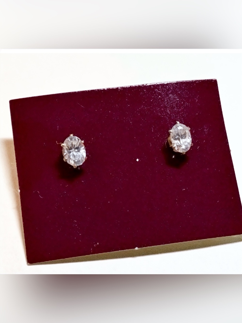 Hypoallergenic Cubic Zirconia Gold Plated Earrings 1 Carat CZ Stud Earrings